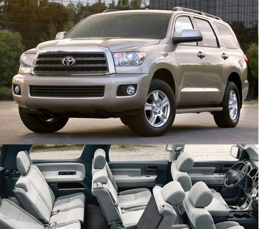 Автошторки для Toyota Sequoia 2G Внедорожник 5D  (2008 - н.в.) без подлокотников