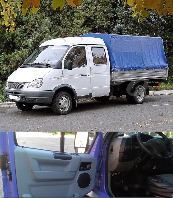 Автошторки для ГАЗ Газель 1G Фургон 2D  (1994 - 2010) Грузопассажирская / С пластиковой обшивкой передних дверей