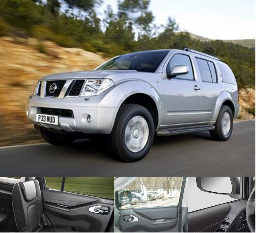 Автошторки для Nissan Pathfinder 3G Внедорожник 5D  (2004 - 2010) R51 с подлокотниками