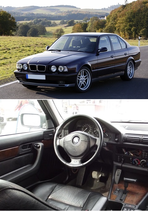 Автошторки для BMW 5er 3G Седан 4D  (1987 - 1996) E34 / с динамиком в заглушке у зеркала заднего вида
