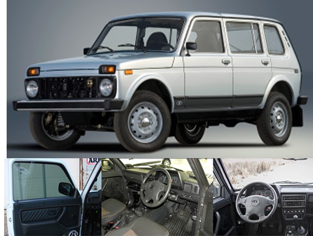 Автошторки для LADA 2131 Внедорожник 5D  (1995 - 2020) Нива - с пластиковой заглушкой у зеркала заднего вида
