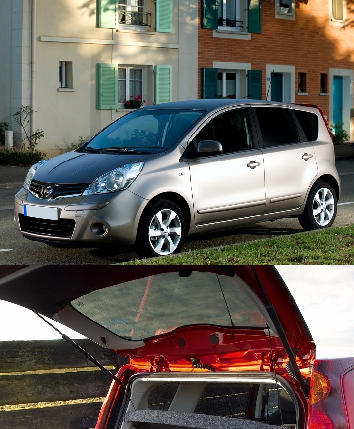 Автошторки для Nissan Note 1G Хетчбэк 5D  (2005 - 2012) пластиковая обшивка двери багажника