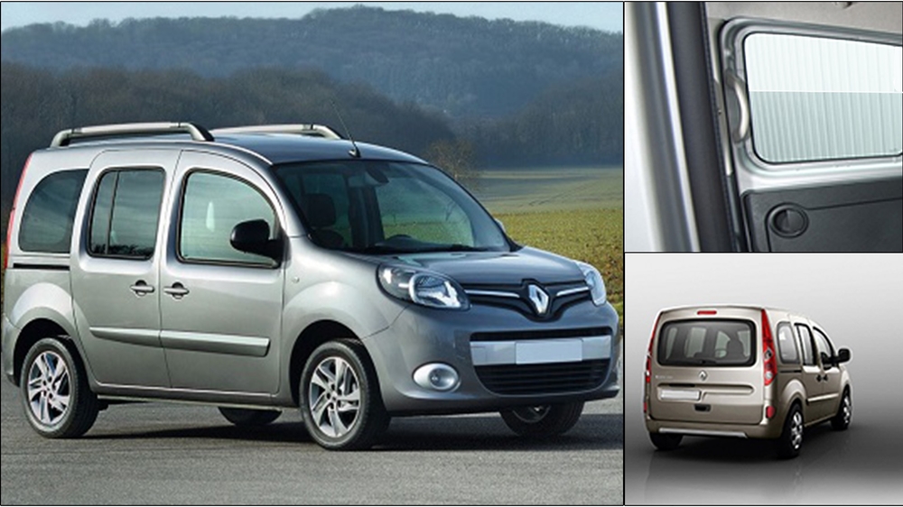 Автошторки для Renault Kangoo 2G Минивэн 5D  (2013 - н.в.) рестайлинг / открывающиеся вниз окна задних дверей