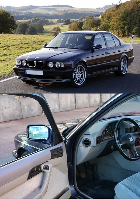Автошторки для BMW 5er 3G Седан 4D  (1987 - 1996) E34 / без динамика в заглушке у зеркала заднего вида
